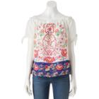 Juniors' Trixxi Print Off Shoulder Top, Girl's, Size: Xl, White Oth