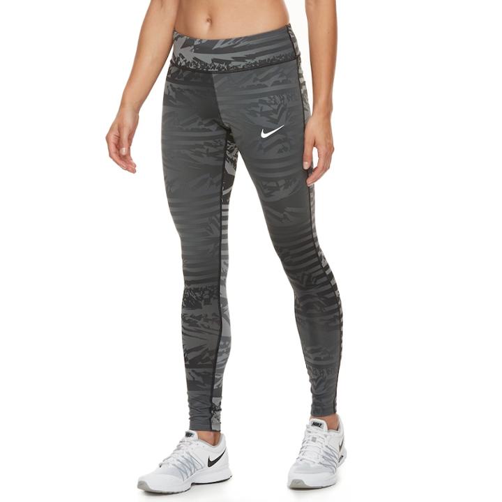 Women's Nike Power Essential Running Tights, Size: Xl, Grey Other