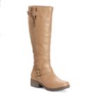 So&reg; Women's Harness Riding Boots, Girl's, Size: Medium (6), Beig/green (beig/khaki)