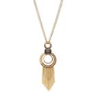 Simply Vera Vera Wang Circle Stick Fringe Necklace, Women's, Gold