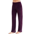Women's Cuddl Duds Plush Velour Pants, Size: Regular, Med Purple