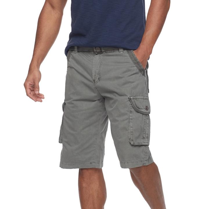 Men's Rawx Regular-fit Belted Cargo Shorts, Size: 34, Med Purple
