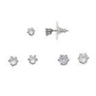 Simply Vera Vera Wang Cubic Zirconia Stud Earring Set, Women's, Silver