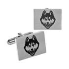Fiora Stainless Steel Connecticut Huskies Team Logo Cuff Links, Men's, Multicolor