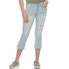 Juniors' So&reg; Cuffed Crop Jeggings, Teens, Size: 3, Light Blue