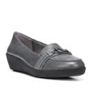 Lifestride Merge Women's Wedge Loafers, Size: Medium (6), Dark Grey