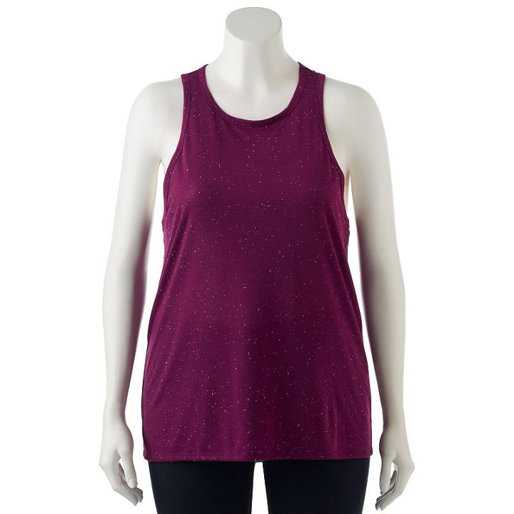 Juniors' Plus Size So&reg; High Neck Slub Tank Top, Girl's, Size: 1xl, Med Purple