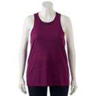 Juniors' Plus Size So&reg; High Neck Slub Tank Top, Girl's, Size: 1xl, Med Purple