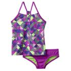 Girls 7-14 Nike Racerback Tankini Swimsuit Set, Girl's, Size: 12, Purple Oth