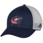 Adult Adidas Columbus Blue Jackets Mesh-back Structured Flex-fit Cap, Men's, Size: S/m, Multicolor