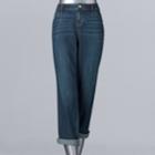 Women's Simply Vera Vera Wang High Rise Boyfriend Jeans, Size: 10, Turquoise/blue (turq/aqua)