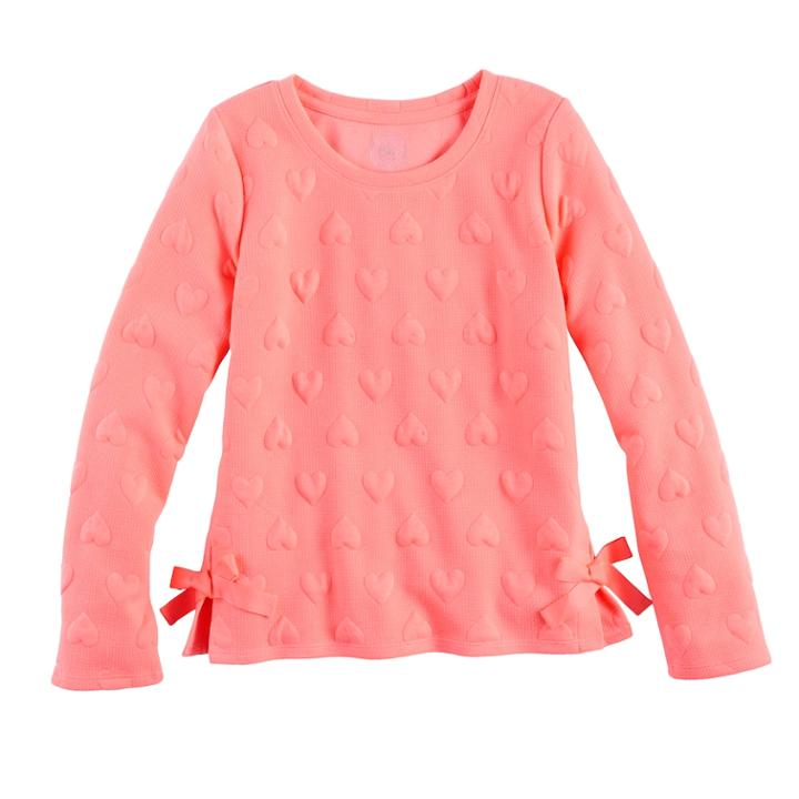 Girls 7-16 So&reg; Side Tie Sweatshirt, Size: 16, Brt Pink