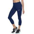 Women's Nike Power Sprinter Running Capri Leggings, Size: Xl, Med Blue