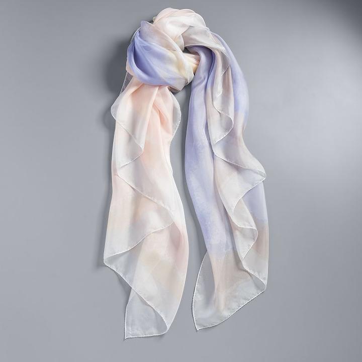Simply Vera Vera Wang Atlantic Tide Sheer Wrap Scarf, Women's, Light Blue