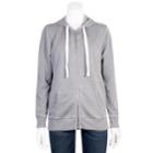 Juniors' Grayson Threads Burnout Zip-up Hoodie, Teens, Size: Xl, Light Grey