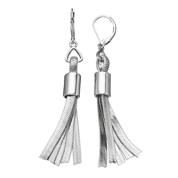 Simply Vera Vera Wang Tassel Drop Earrings, Women's, Silver