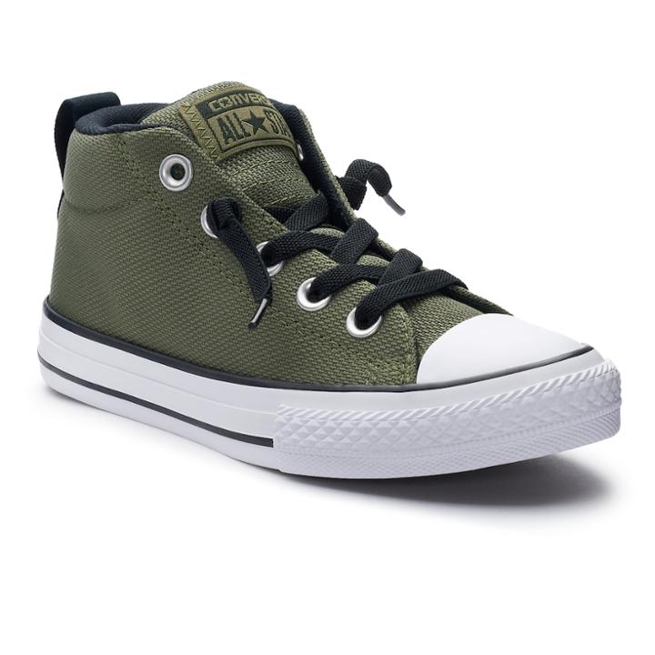 Boys' Converse Chuck Taylor All Star Street Mid Slip-on Sneakers, Size: 5, Green Oth