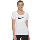 Women's Nike Swoosh Short Sleeve Graphic Tee, Size: Medium, Natural