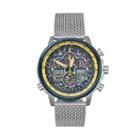 Citizen Eco-drive Men's Blue Angels Navihawk A-t Stainless Steel Analog-digital Watch - Jy8031-56l, Grey