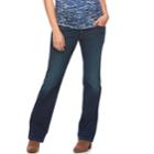 Maternity A:glow Full Belly Panel Bootcut Jeans, Women's, Size: 2-mat, Dark Blue