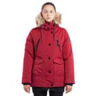Women's Noize Hooded Mid-length Parka, Size: Large, Red