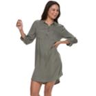 Juniors' So&reg; Utility Shirtdress, Teens, Size: Xl, Med Grey