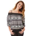 Juniors' Iz Byer California Bubble Hem Off Shoulder Top, Girl's, Size: Medium, Ovrfl Oth