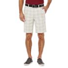 Men's Haggar&reg; Cool 18&reg; Flat-front Plaid Shorts, Size: 32, White Oth