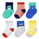 Baby Boy Carter's 6-pack Striped Character Crew Socks, Size: 12-24 Month, Multicolor