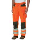 Men's Caterpillar High-visibility Work Pants, Size: 32x32, Orange