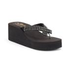 Callisto Of California Montego Women's Platform Wedge Sandals, Size: 9, Black
