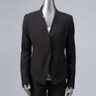 Women's Simply Vera Vera Wang Simply Cropped Blazer, Size: Xxl, Black