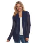 Juniors' So&reg; Open-stitch Cardigan Sweater, Teens, Size: Xl, Blue