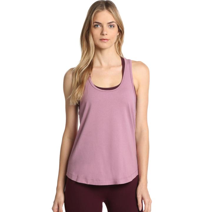Women's Danskin Half Moon Racerback Tank, Size: Large, Lt Purple