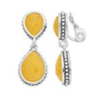 Napier Double Drop Clip-on Earrings, Women's, Yellow