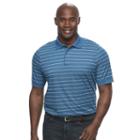 Big & Tall Croft & Barrow&reg; True Comfort Classic-fit Cool & Dry Striped Performance Polo, Men's, Size: 2xb, Blue