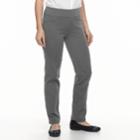 Women's Croft & Barrow&reg; Effortless Stretch Pull-on Pants, Size: 14, Med Grey
