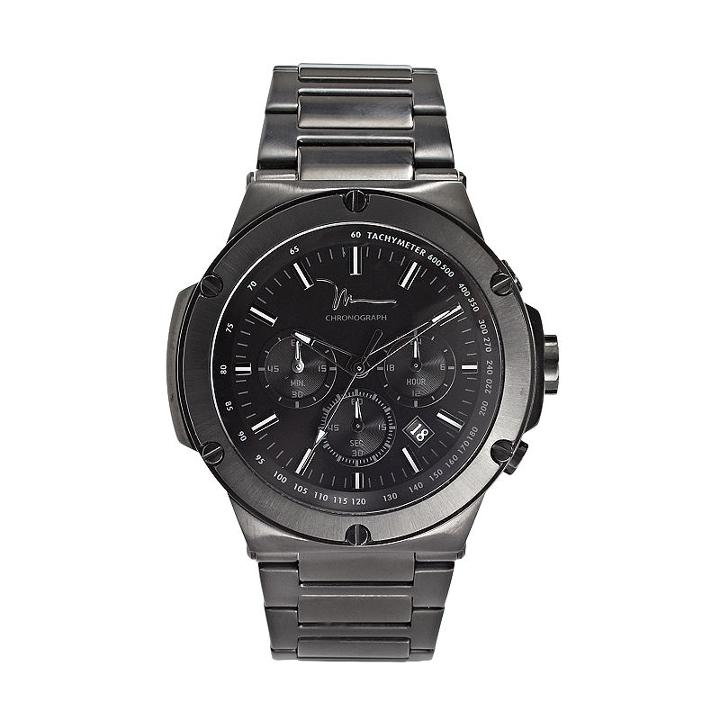 Marc Anthony Men's Stainless Steel Chronograph Watch, Size: Large, Black