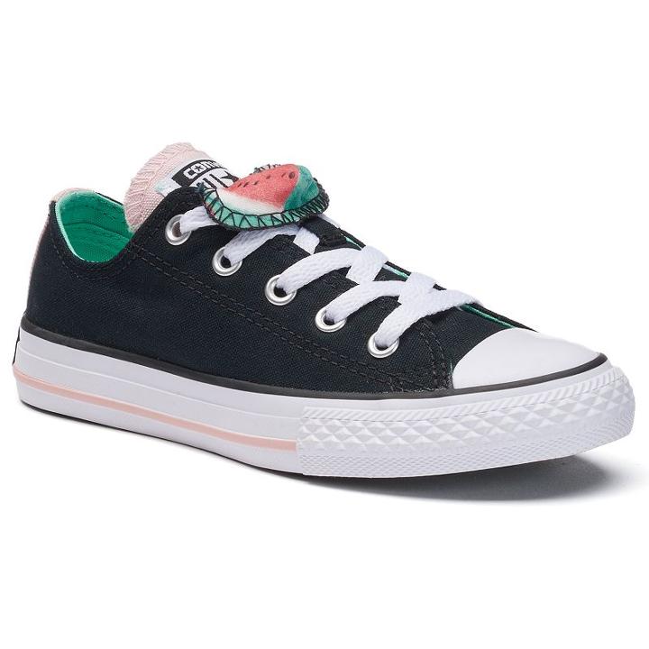 Kid's Converse Chuck Taylor All Star Print Double-tongue Shoes, Size: 3, Black