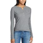 Women's Chaps Henley Top, Size: Xs, Grey