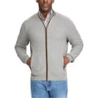 Men's Chaps Classic-fit Zip-front Cardigan Sweater, Size: Xxl, Grey