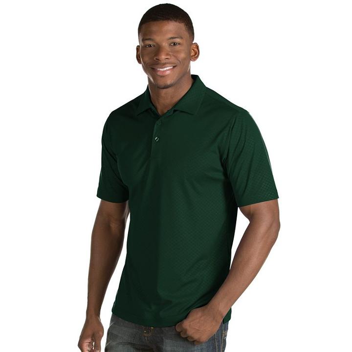 Men's Antigua Inspire Classic-fit Diamond Performance Polo, Size: Xxl, Dark Green