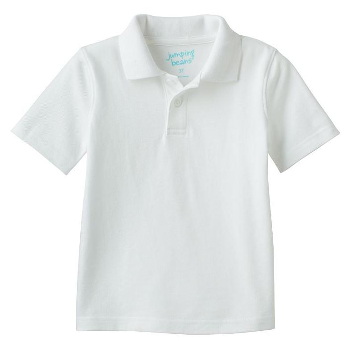 Boys 4-10 Jumping Beans&reg; Pique Short Sleeve Polo, Boy's, Size: 7, White
