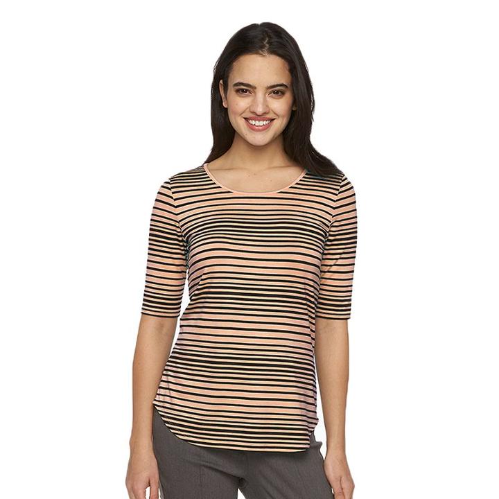Women's Apt. 9&reg; Modern Essential Scoopneck Tee, Size: Xs, Brt Orange