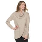 Women's Napa Valley Cowlneck Tulip-hem Tunic Sweater, Size: Xl, White