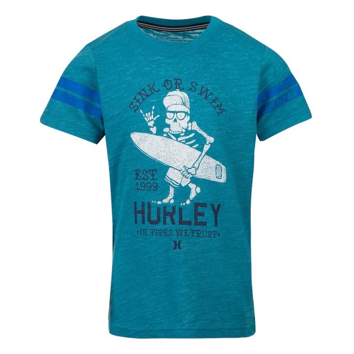 Boys 4-7 Hurley Detroit Striped Tee, Size: 7, Med Green