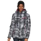 Women's Zeroxposur Printed Hooded Snowboard Jacket & Fleece Headband, Size: Medium, Purple Oth