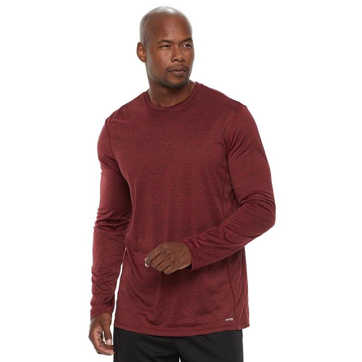 Big & Tall Tek Gear&reg; Athletic-fit Dry Tek Crewneck Performance Tee, Men's, Size: L Tall, Med Red