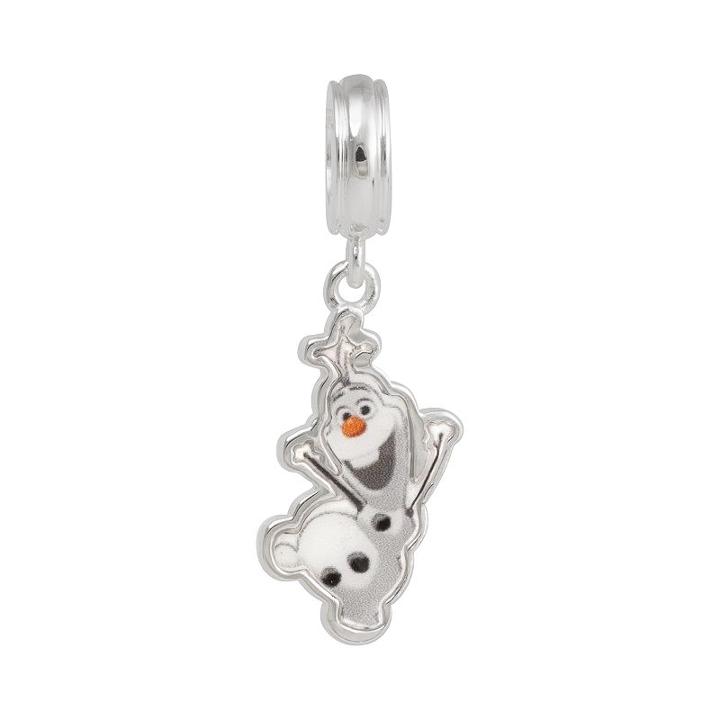 Disney Frozen Sterling Silver Olaf Charm, Women's, Grey