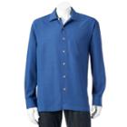 Men's Batik Bay Solid Easy-care Casual Button-down Shirt, Size: Xl, Brt Purple